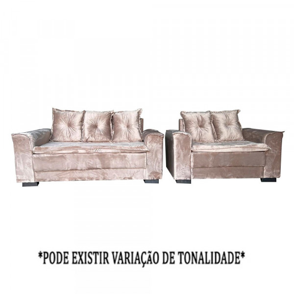 CJ ESTOFADO BOMFLEX 2/3 LUGARES HAITI BEGE VELUDO ASTECA 04 CJ ESTOFADO BOMFLEX 2/3 LUGARES HAITI BEGE VELUDO ASTECA 04