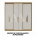 ROUPEIRO 6P. ABRIR 2G HERVAL PH1804 C/PES CARVALHO VERMONTT/OFF WHITE