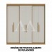 ROUPEIRO 6P. ABRIR 2G HERVAL PH1804 C/PES CARVALHO VERMONTT/OFF WHITE