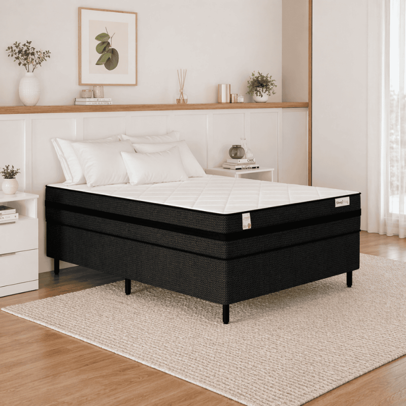 CJ BASE BOX/COLCHAO 138X188X67 PLUMATEX SMARTILHEUS BLACK MOLAS ENSACADAS CJ BASE BOX/COLCHAO 138X188X67 PLUMATEX SMARTILHEUS BLACK MOLAS ENSACADAS