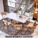 MESA IMCAL WOOD 1.8 C/ VIDRO RETANGULAR OFF WHITE/NATURE
