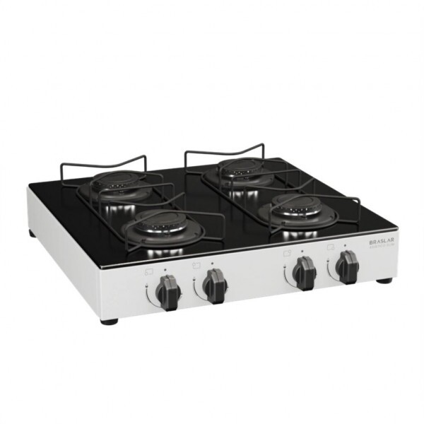 FOGAO 4B BRASLAR COOKTOP ASIATICO GLASS BRANCO FOGAO 4B BRASLAR COOKTOP ASIATICO GLASS BRANCO