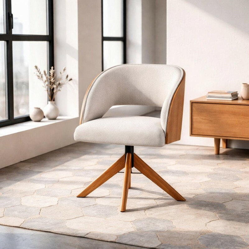 POLTRONA CEL MOVEIS GIRATORIA RAISSA TEC 178 CINAMOMO POLTRONA CEL MOVEIS GIRATORIA RAISSA TEC 178 CINAMOMO
