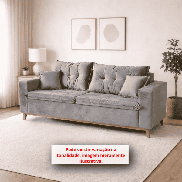 ESTOFADO RG EGITO 1.90 C/PILLOW CINZA INCA 10 ESTOFADO RG EGITO 1.90 C/PILLOW CINZA INCA 10