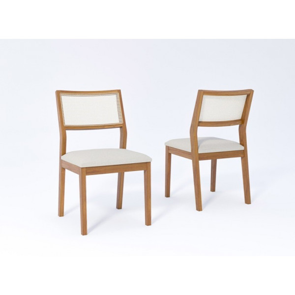 CJ 02 CADEIRAS CIMOL BELLA NATUAME MADEIRA/LINHO CRU CJ 02 CADEIRAS CIMOL BELLA NATUAME MADEIRA/LINHO CRU