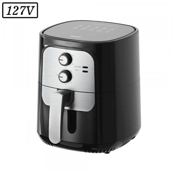 FRITADEIRA 5,5L GAABOR AIR FRYER VINTAGE AF-65M01AS 1400W 127V PRETO/PRATA