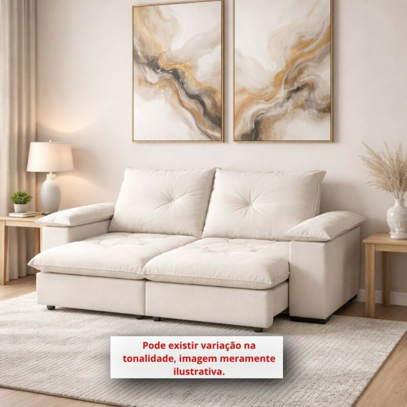 ESTOFADO DESIGN APOLO RETRATIL MARTE CRU ESTOFADO DESIGN APOLO RETRATIL MARTE CRU