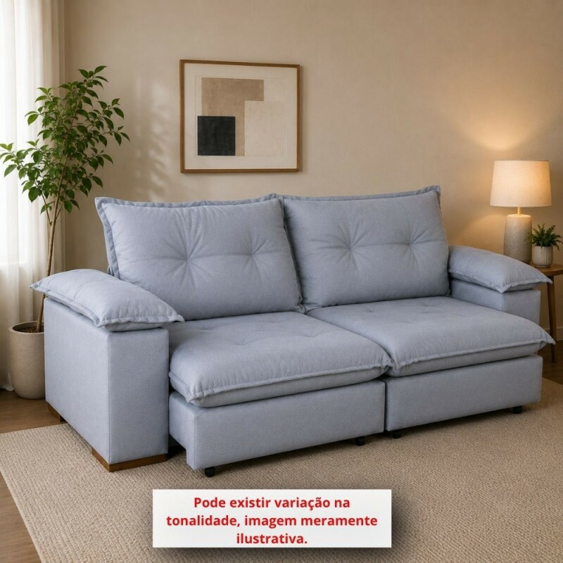 ESTOFADO DESIGN APOLO RETRATIL MARTE CINZA ESTOFADO DESIGN APOLO RETRATIL MARTE CINZA