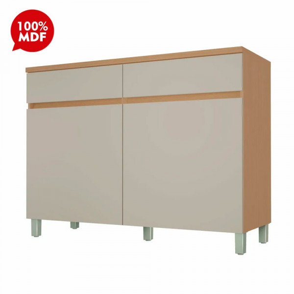 BALCAO NESHER 2P 2G REALEZA PREMIUM 120CM CARVALHO/GREIGE 501157