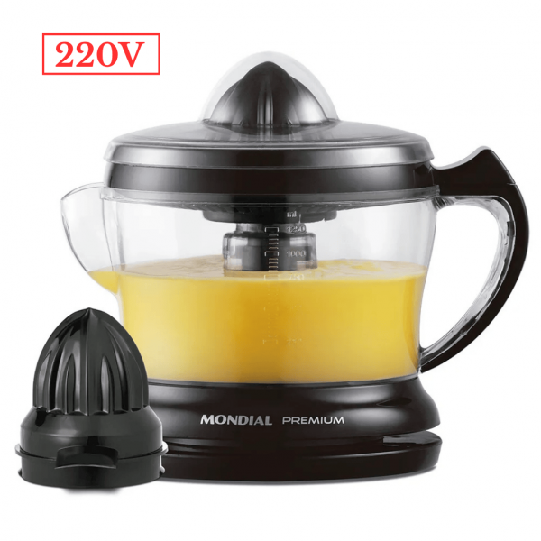 ESPREMEDOR DE FRUTAS MONDIAL PREMIUM E-02 220V PRETO ESPREMEDOR DE FRUTAS MONDIAL PREMIUM E-02 220V PRETO