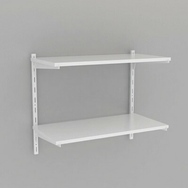 KIT 2 PRATELEIRA BRASFORMA MULTIUSO 60X30 C/TRILHO BRANCO