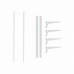 KIT 2 PRATELEIRA BRASFORMA MULTIUSO 60X30 C/TRILHO BRANCO
