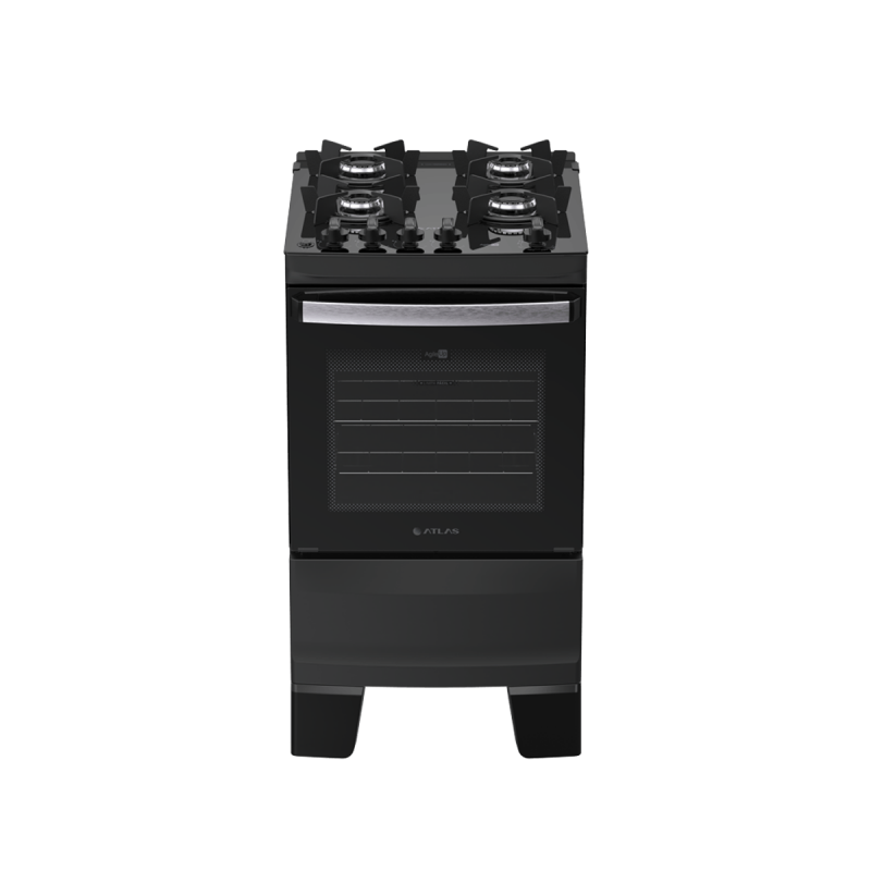FOGAO 4B ATLAS AGILE UP MESA VIDRO PRETO 25 FOGAO 4B ATLAS AGILE UP MESA VIDRO PRETO 25