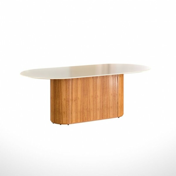 MESA IMCAL LIVING 1.8 LISA TAMPO LAMINADO OVAL CINAMOMO MESA IMCAL LIVING 1.8 LISA TAMPO LAMINADO OVAL CINAMOMO